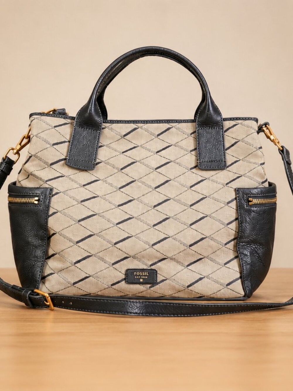 Vintage Fossil Emerson Tote Purse